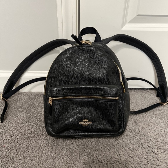 COACH Mini Charlie Backpack in Pebble Leather - Picture 2 of 12